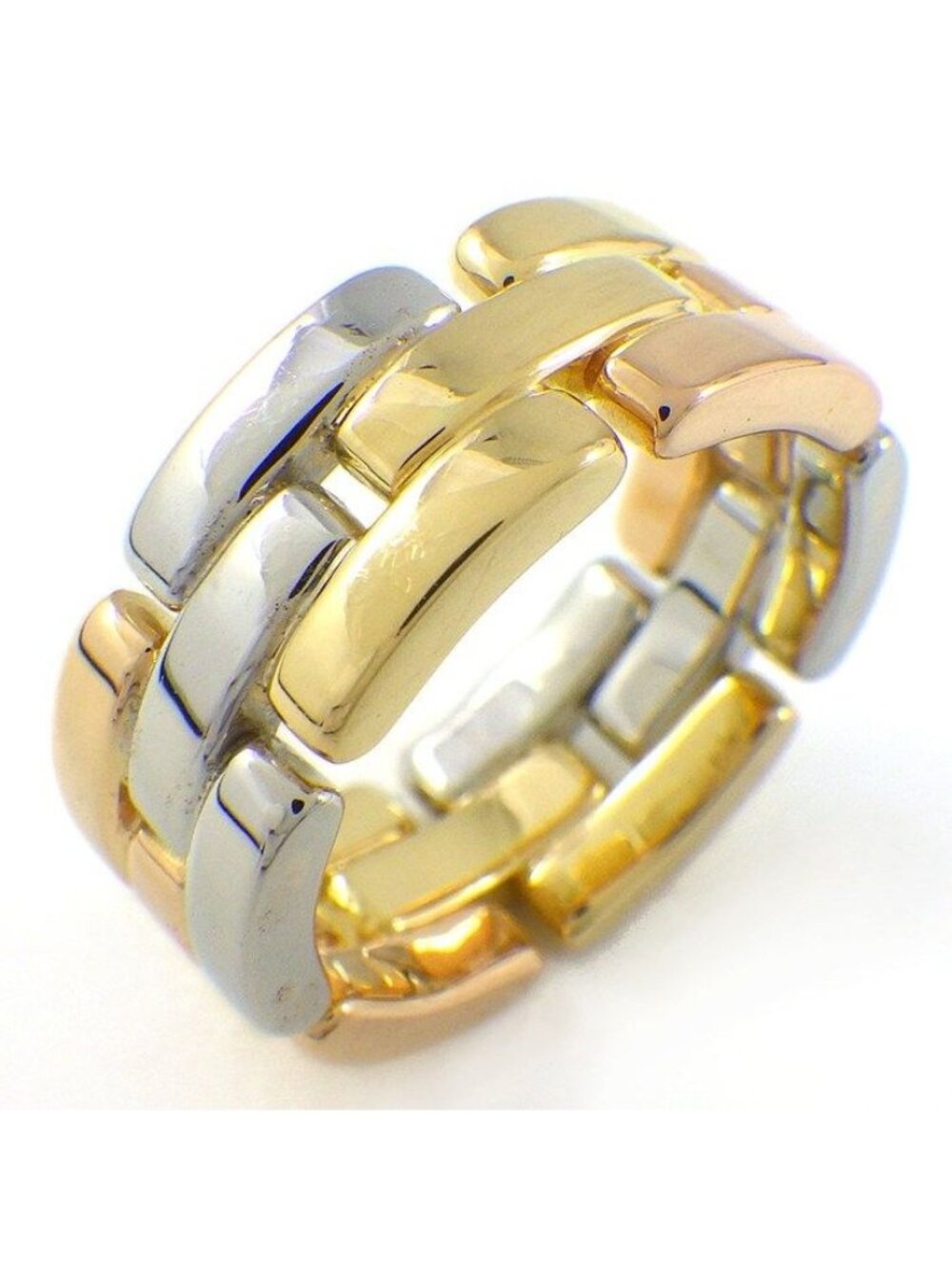 Cartier Ring Maillon Panthere Trinity Three Color